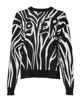 Dolce & Gabbana Black White Print Women Pullover Sweater -   -  Dolce & Gabbana.